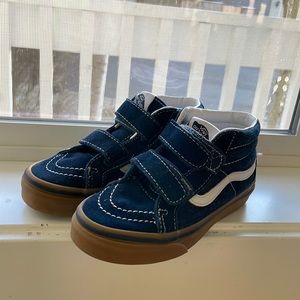 Boys VANS High Tops Size 13.0, Navy Blue Denim